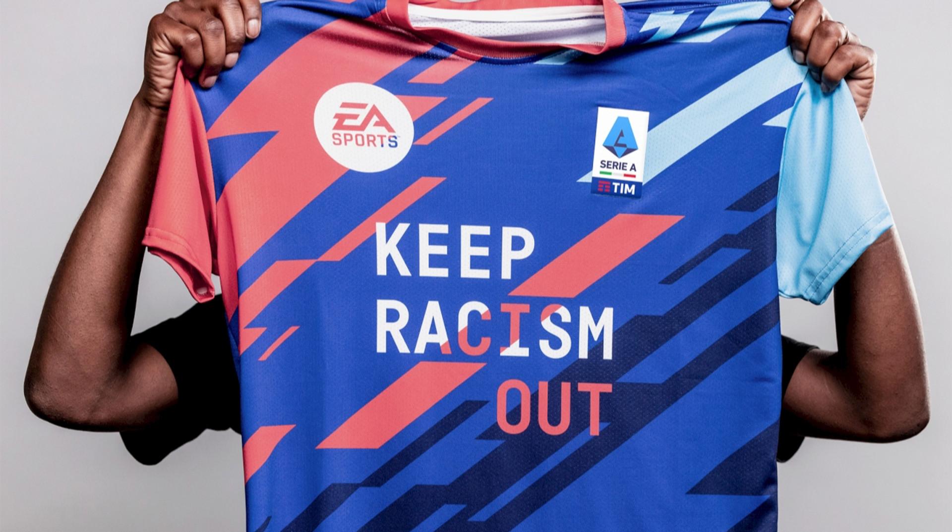 A pre-Serie A match mishap: a little girl unintentionally disrupted an anti-racism campaign.